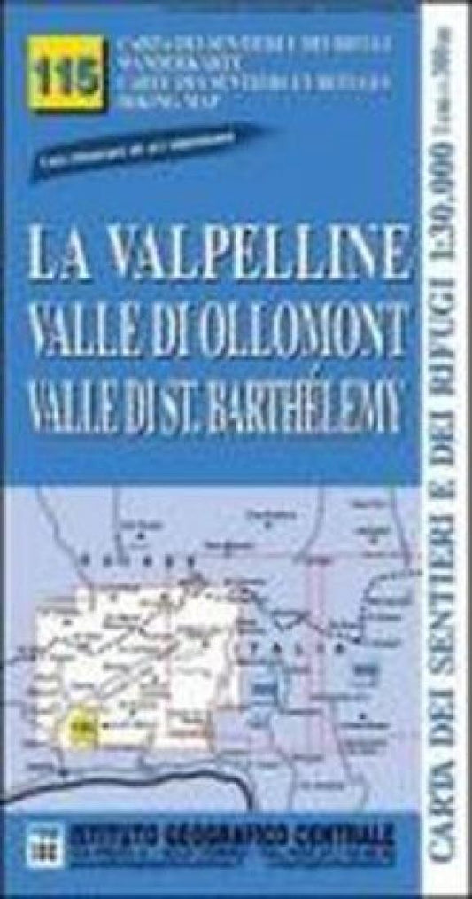 La Valpelline, Valle di Ollomont Hiking Map