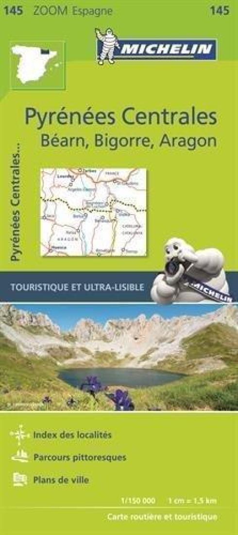 Pyrénées centrales carte routière et touristique 1/150 000 : Béarn, Bigorre, Aragon