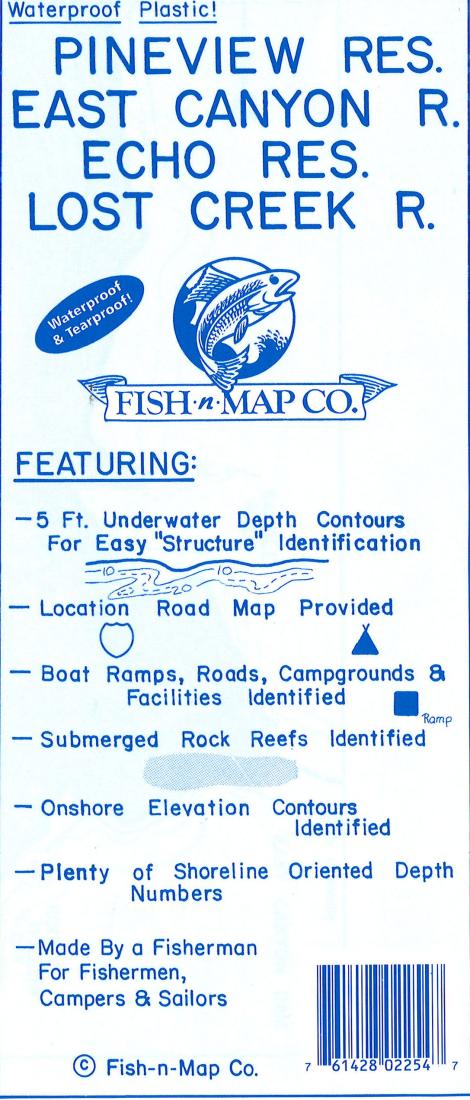 Pineview, East Canyon, Echo, & Lost Creek Reservoirs Fishing Map