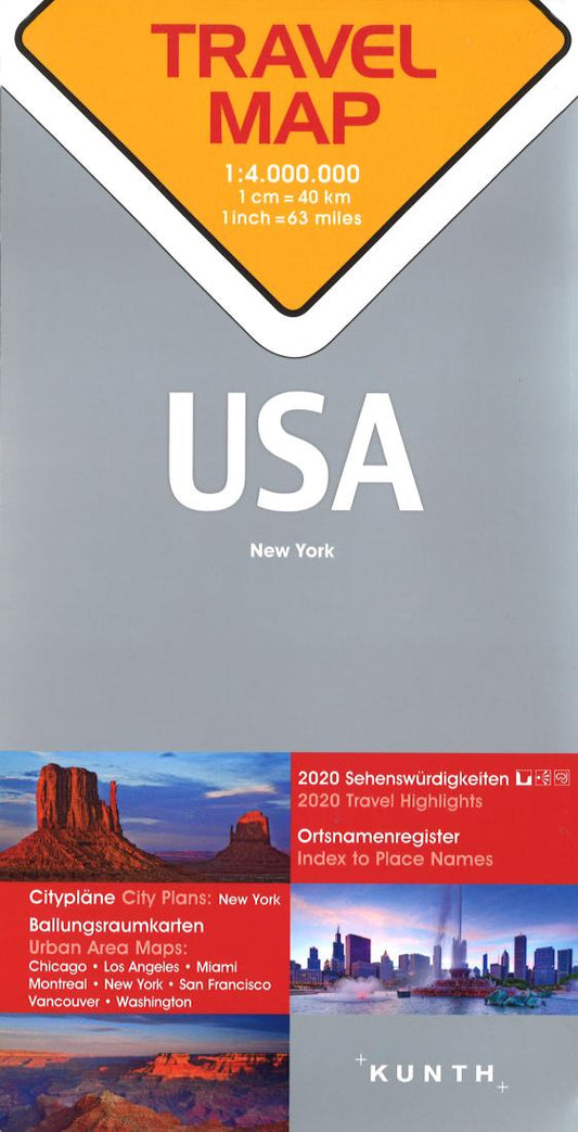 USA/Southern Canada Travel Map