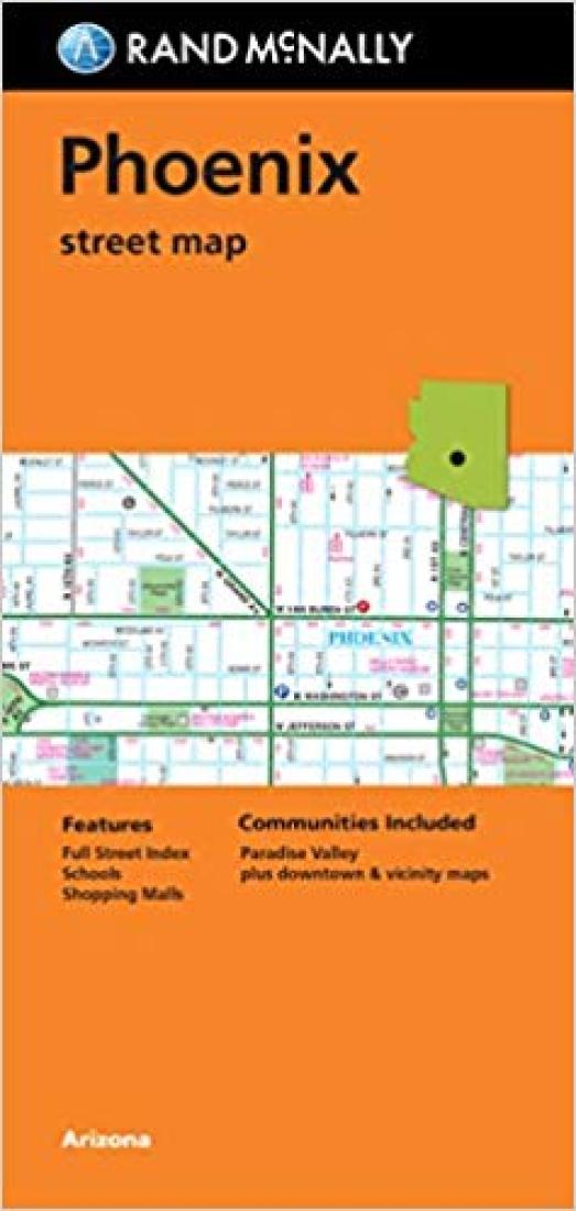 Phoenix, Arizona - Folded Street Map