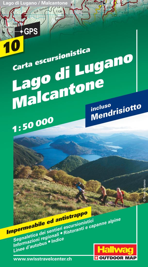 Lago di Lugano : Malcantone : carta escursionistica : 10