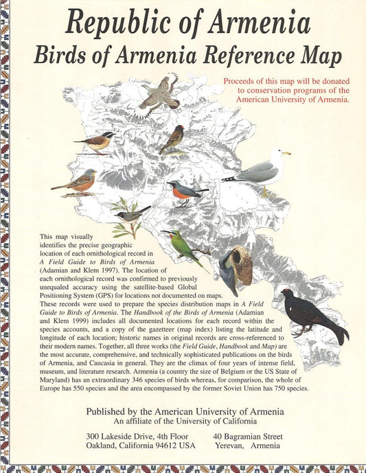 Armenia, Republic of, Birds of Armenia