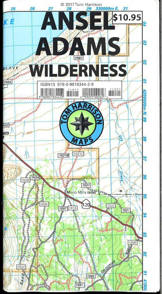 Ansel Adams Wilderness trail map