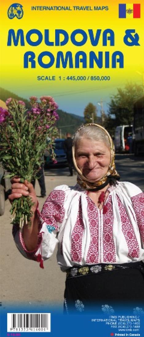 Romania & Moldavia Travel Map