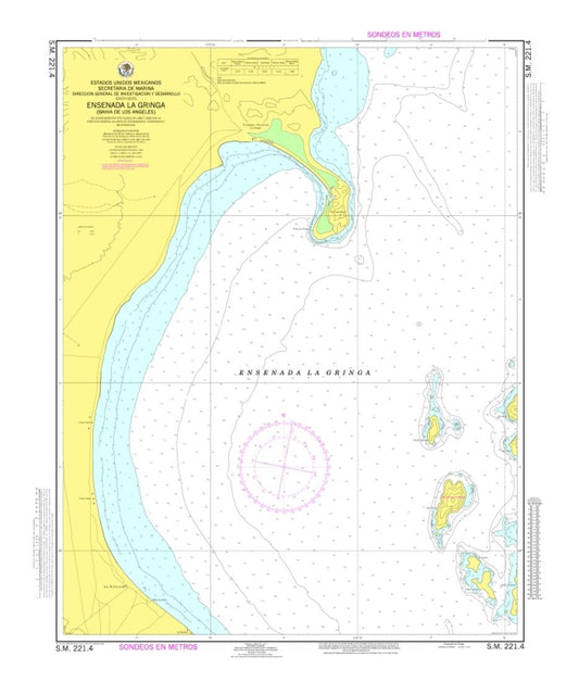 ENSENADA LA GRINGA (BAHÍA DE LOS ANGELES) - 221.4 - Mexico Nautical Charts by SEMAR