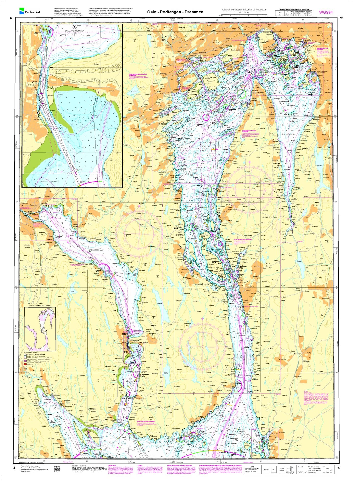 Oslo - Rødtangen - Drammen - 4 - Norway Kartverket Nautical Charts