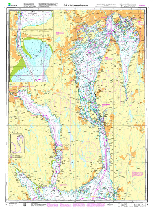 Oslo - Rødtangen - Drammen - 4 - Norway Kartverket Nautical Charts