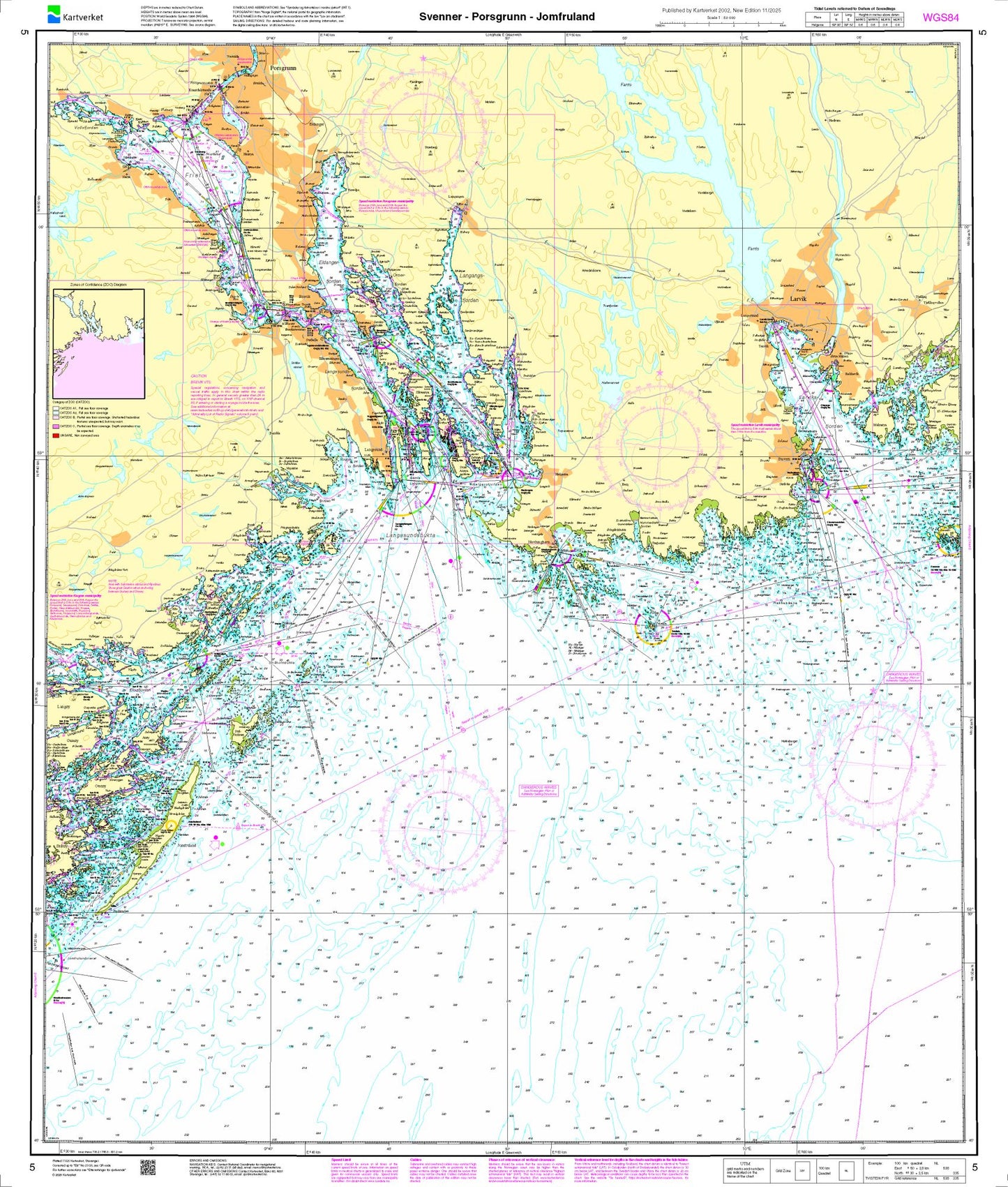 Svenner - Porsgrunn - Jomfruland - 5 - Norway Kartverket Nautical Charts