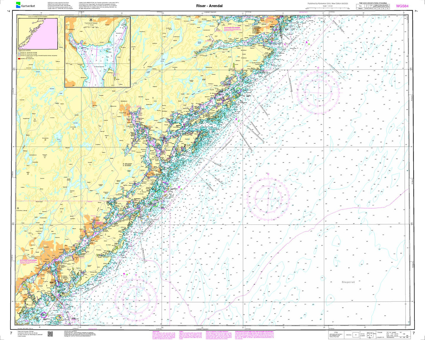 Risør - Arendal - 7 - Norway Kartverket Nautical Charts