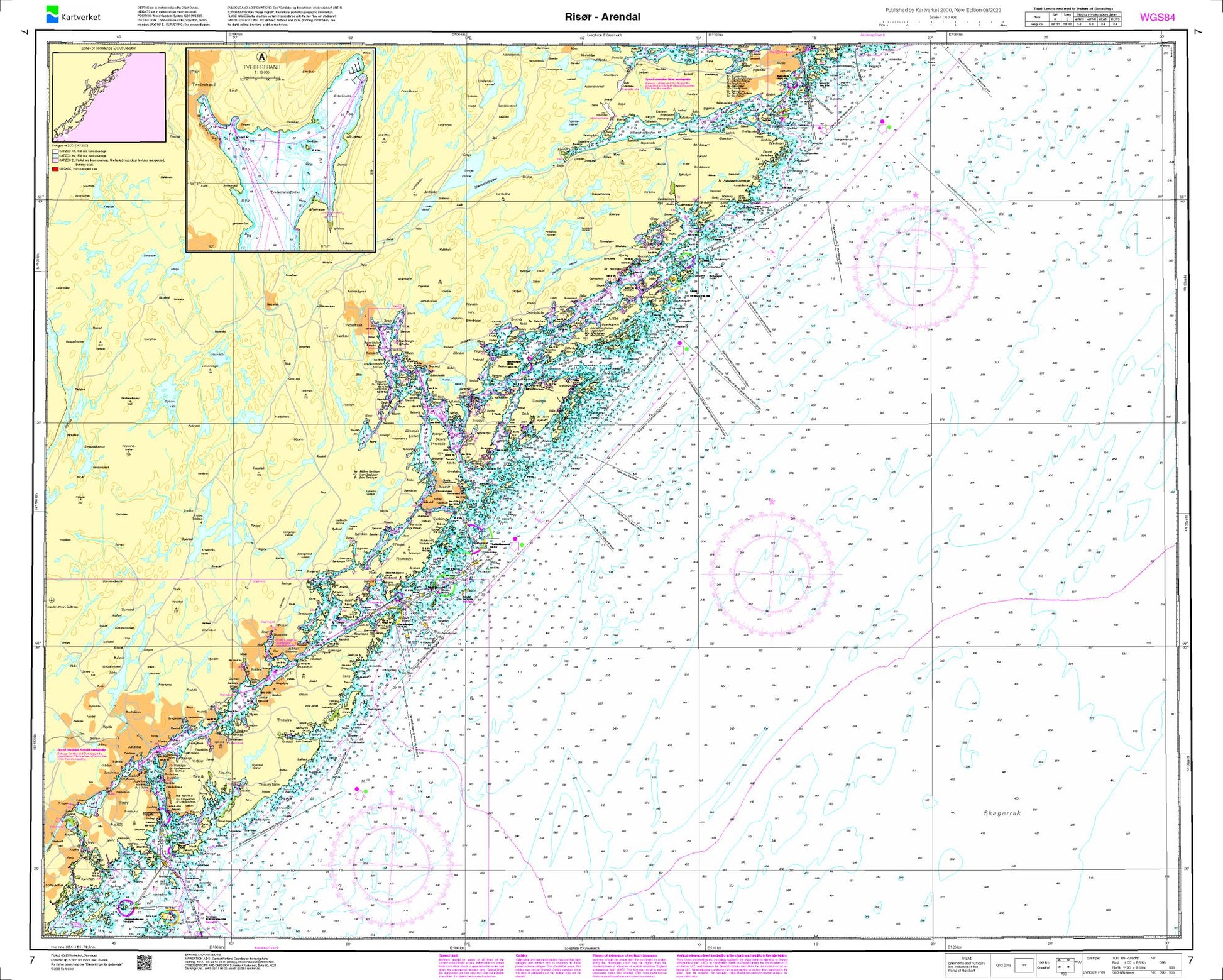 Risør - Arendal - 7 - Norway Kartverket Nautical Charts