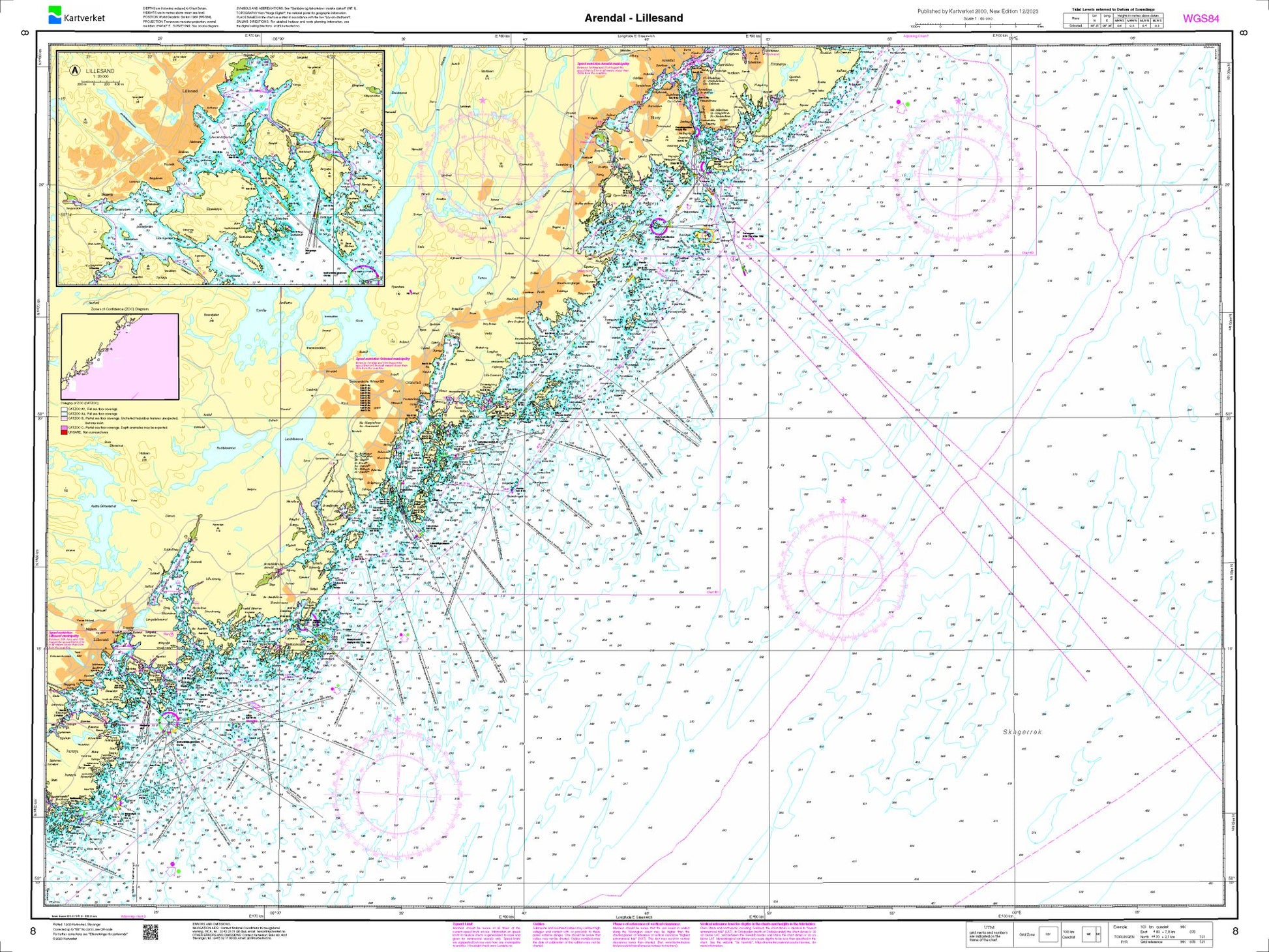 Arendal - Lillesand - 8 - Norway Kartverket Nautical Charts