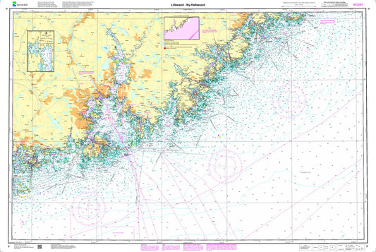 Lillesand - Ny-Hellesund - 9 - Norway Kartverket Nautical Charts