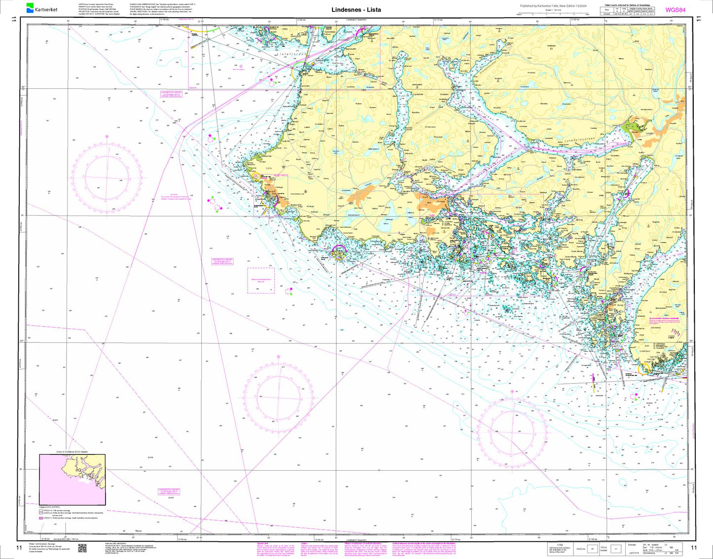 Lindesnes - Lista - 11 - Norway Kartverket Nautical Charts