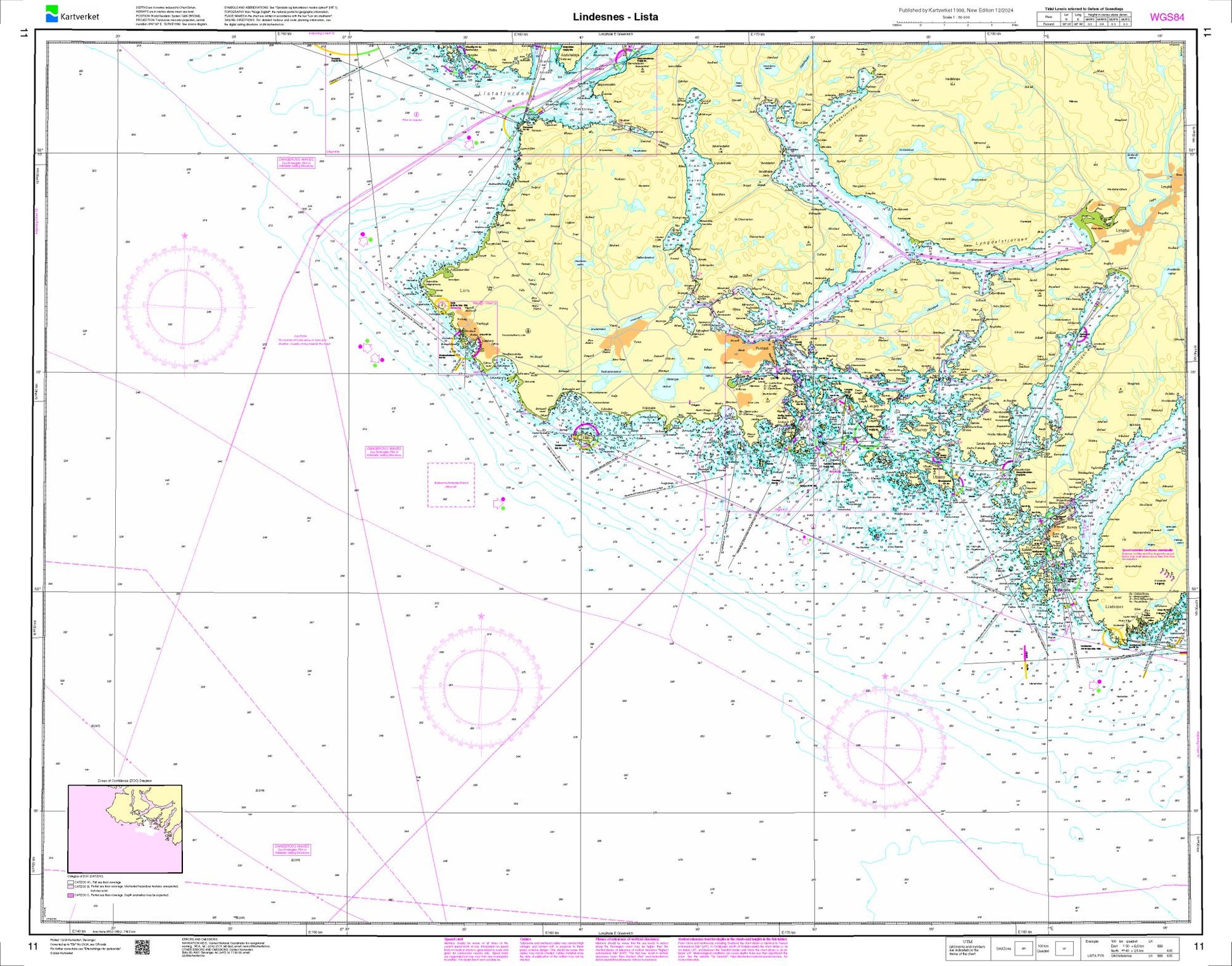 Lindesnes - Lista - 11 - Norway Kartverket Nautical Charts