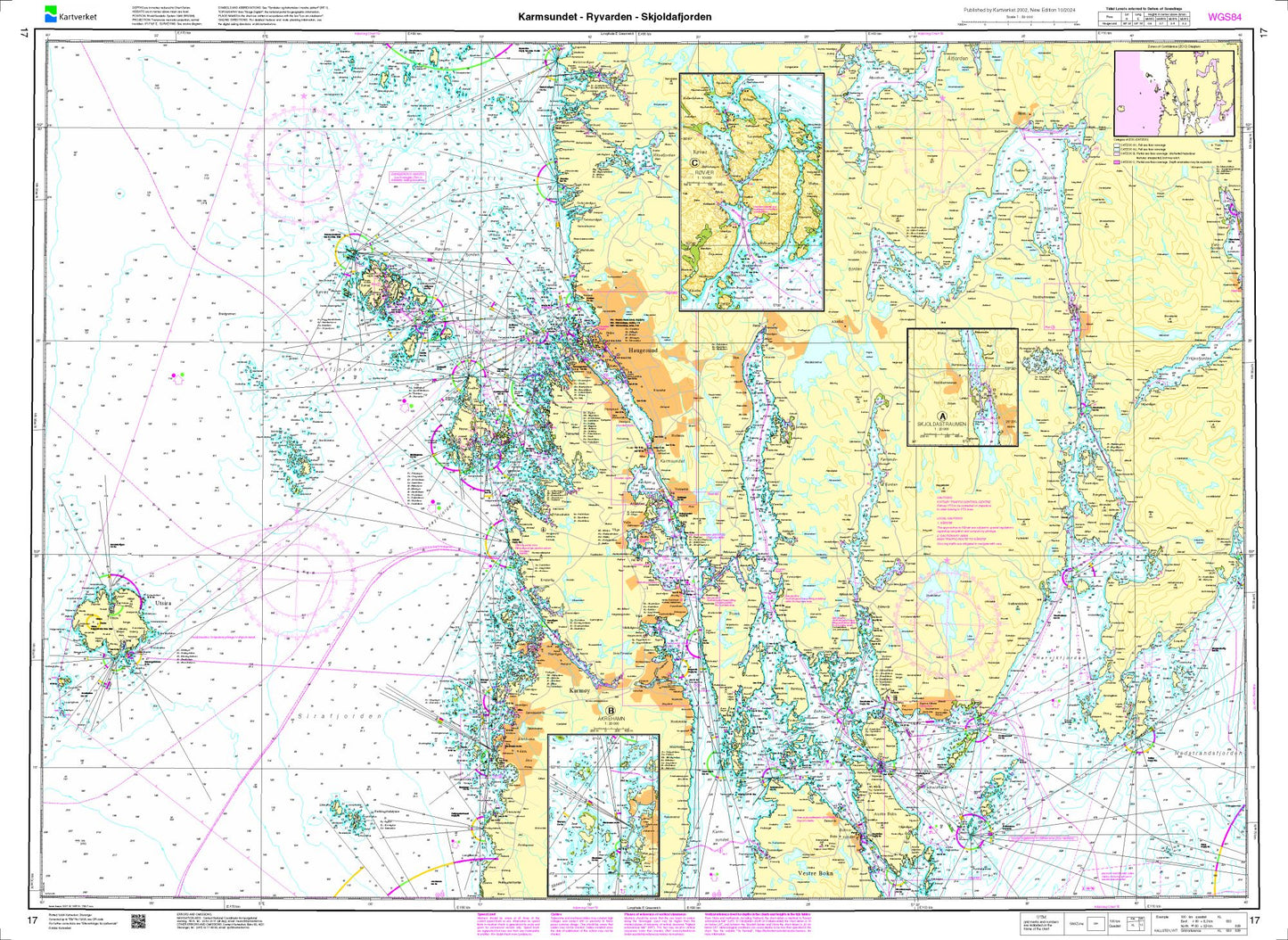 Karmsundet - Ryvarden - Skjoldafjorden - 17 - Norway Kartverket Nautical Charts