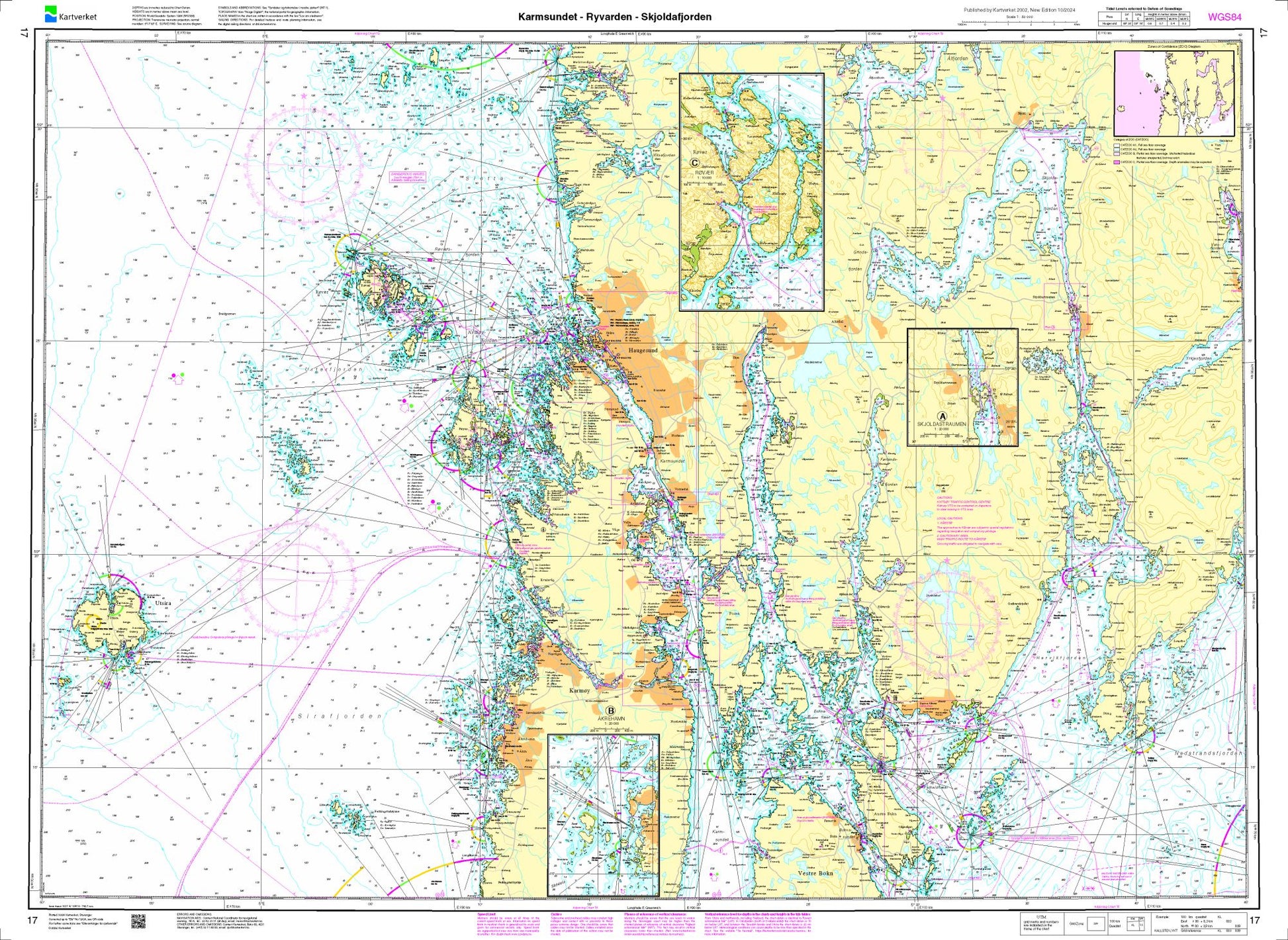 Karmsundet - Ryvarden - Skjoldafjorden - 17 - Norway Kartverket Nautical Charts