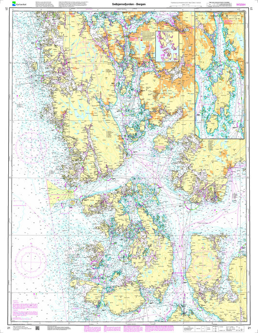 Selbjørnsfjorden - Bergen - 21 - Norway Kartverket Nautical Charts