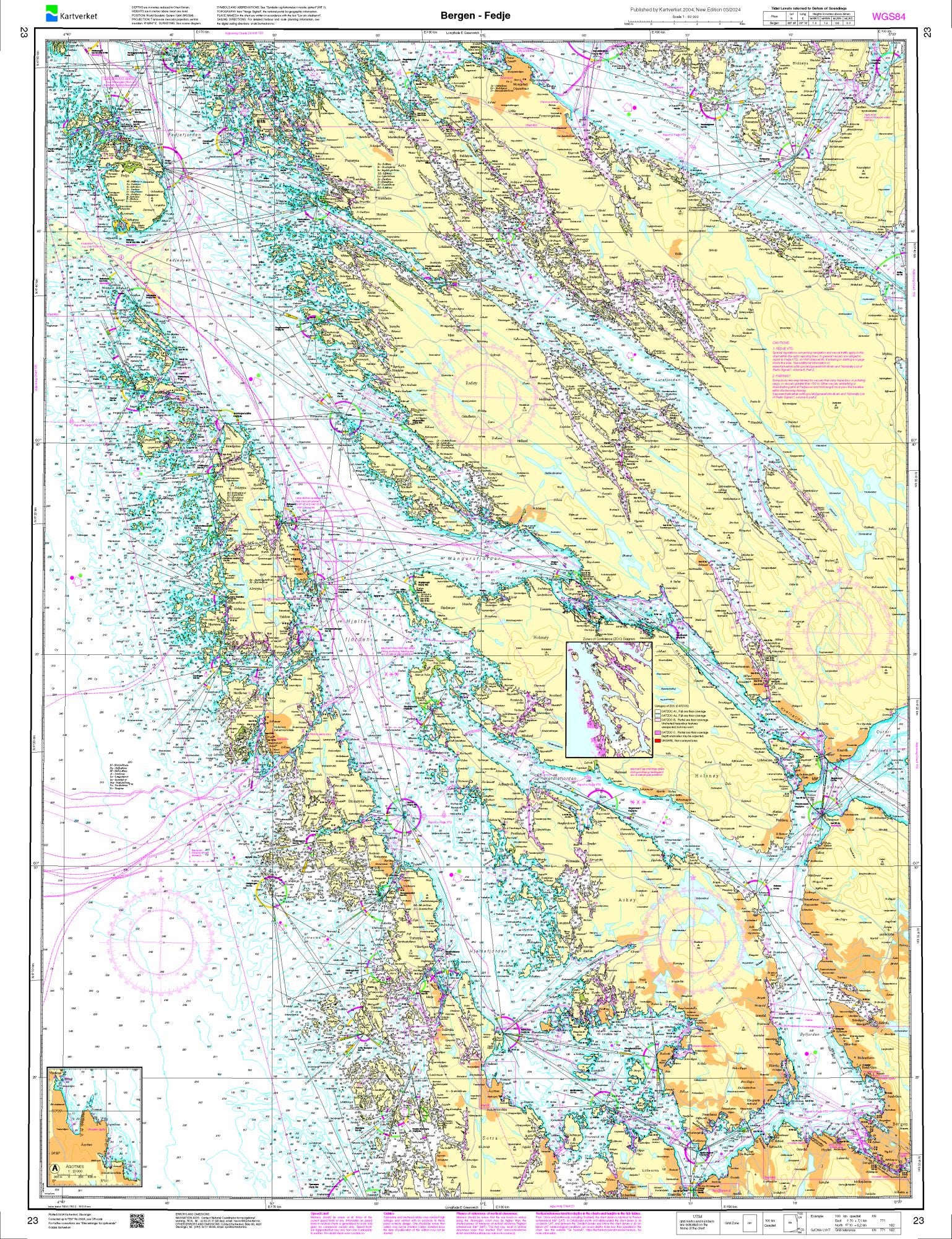 Bergen - Fedje - 23 - Norway Kartverket Nautical Charts