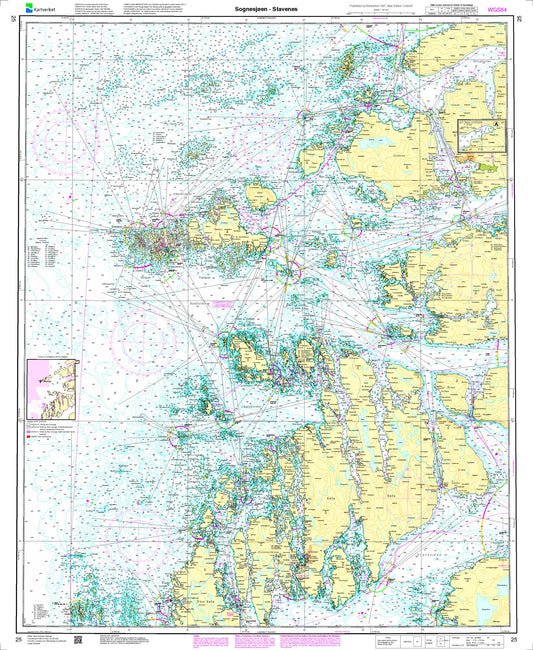 Sognesjøen - Stavenes - 25 - Norway Kartverket Nautical Charts