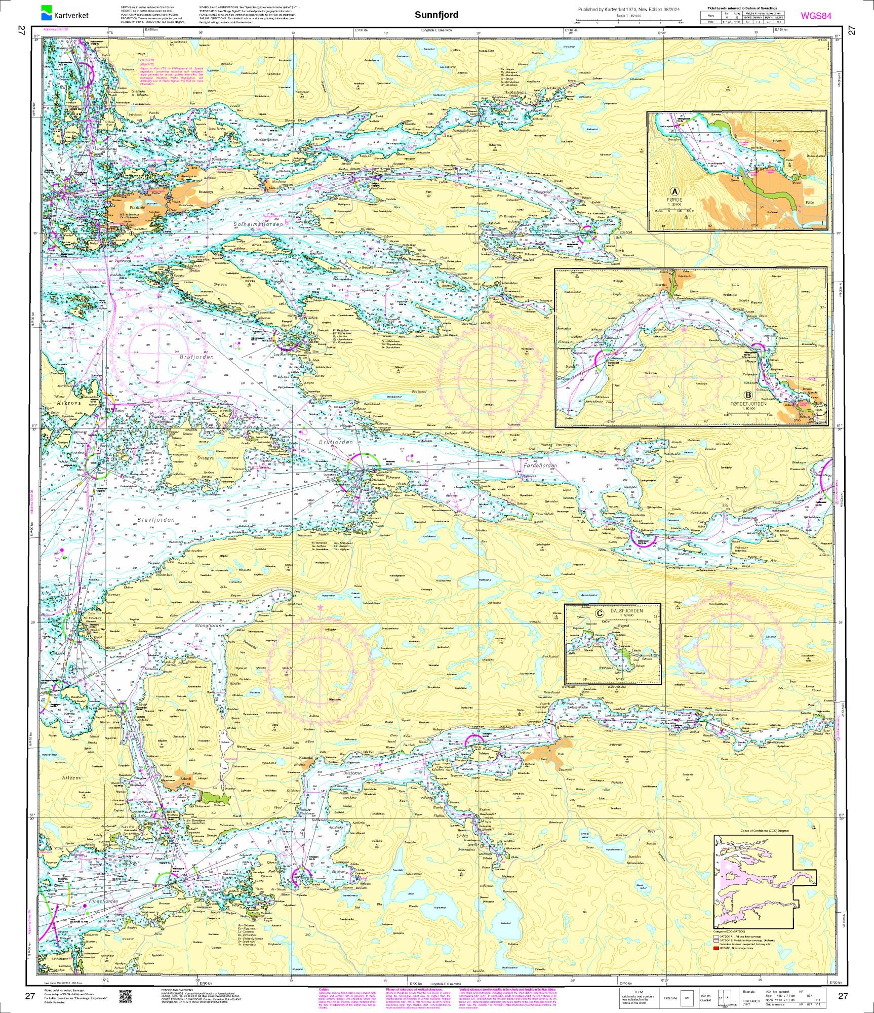 Sunnfjord - 27 - Norway Kartverket Nautical Charts