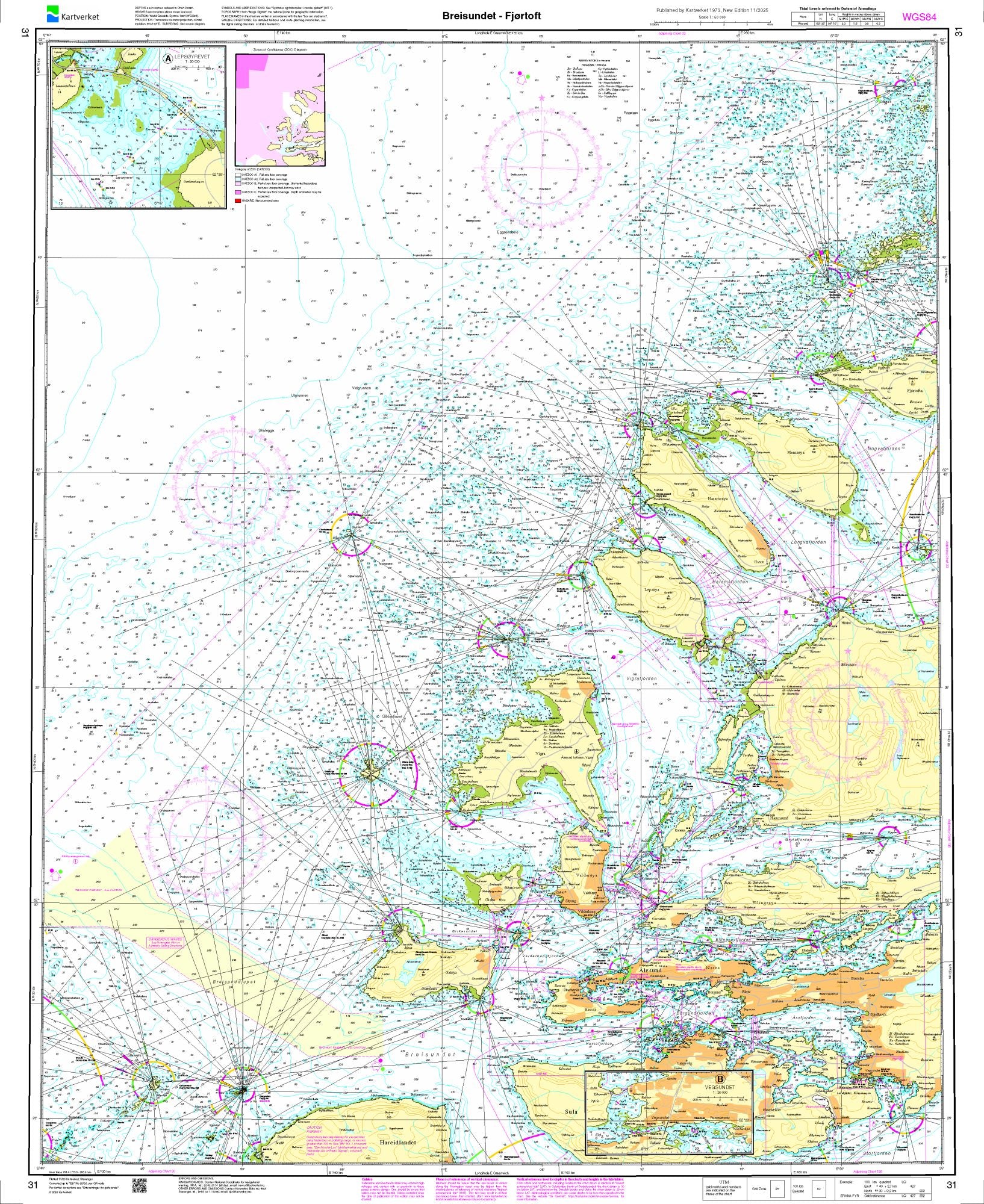 Breidsundet - Fjørtoft - 31 - Norway Kartverket Nautical Charts
