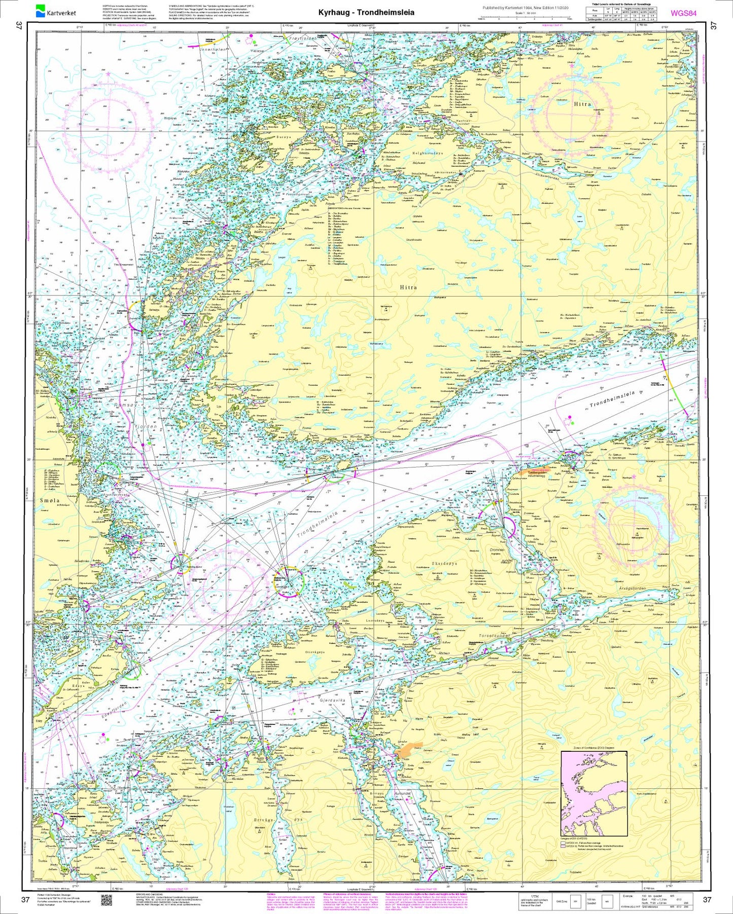 Kyrhaug - Trondheimsleia - 37 - Norway Kartverket Nautical Charts