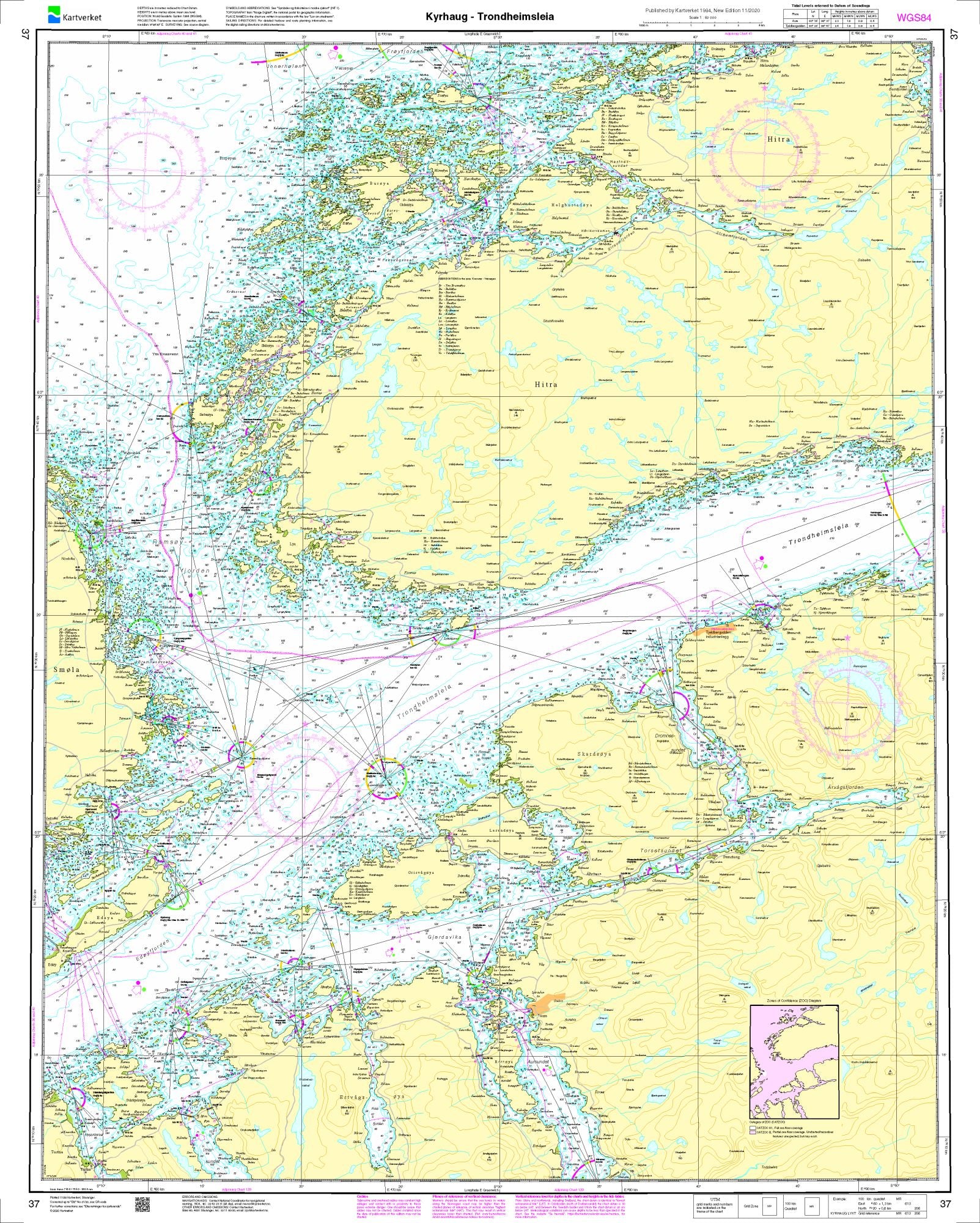 Kyrhaug - Trondheimsleia - 37 - Norway Kartverket Nautical Charts