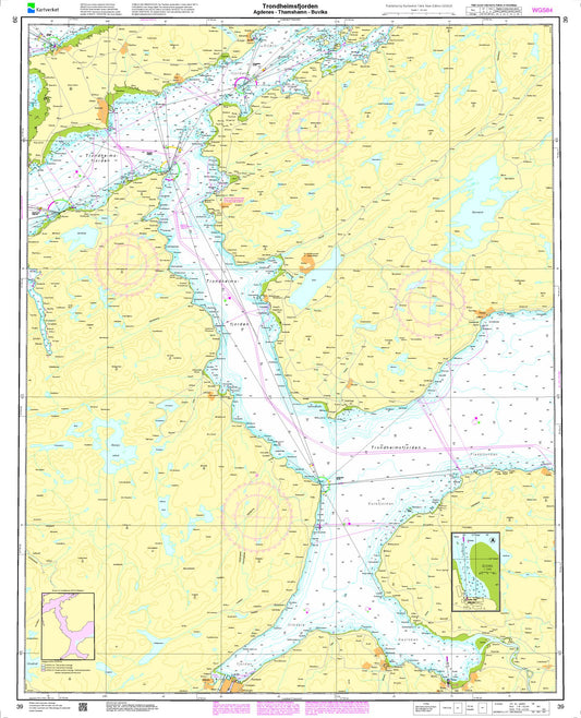 Trondheimsfjorden, Agdenes - Thamshamn - Buvika - 39 - Norway Kartverket Nautical Charts