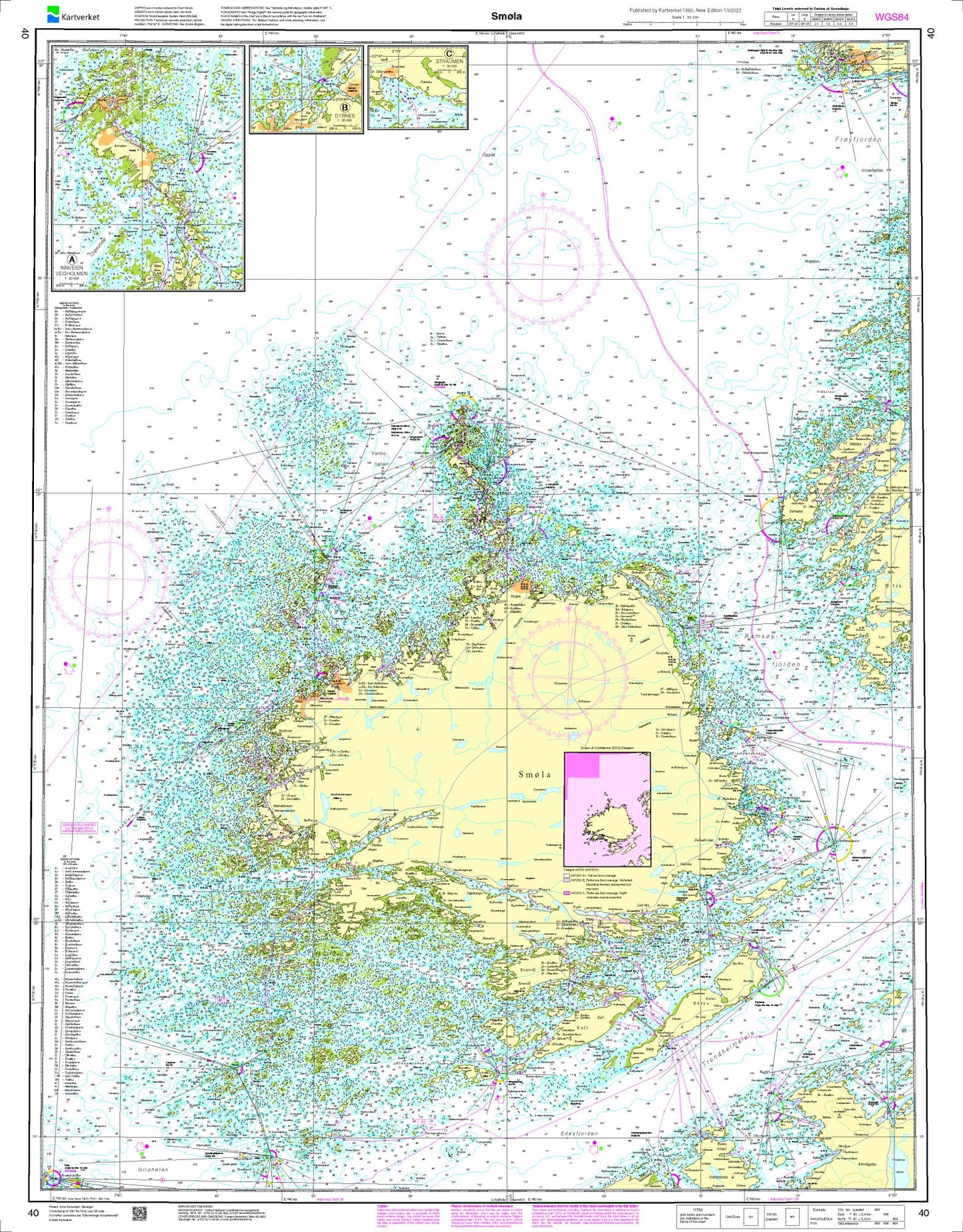 Smøla - 40 - Norway Kartverket Nautical Charts