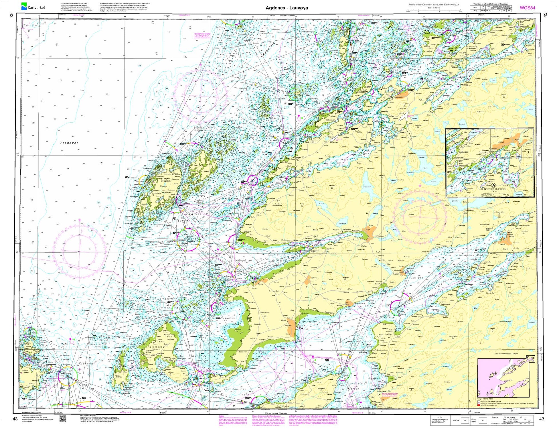 Agdenes - Lauvøya - 43 - Norway Kartverket Nautical Charts