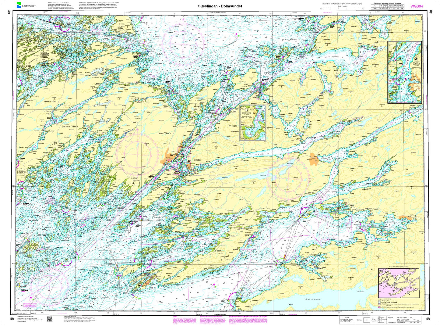 Gjæslingan - Dolmsundet - 48 - Norway Kartverket Nautical Charts