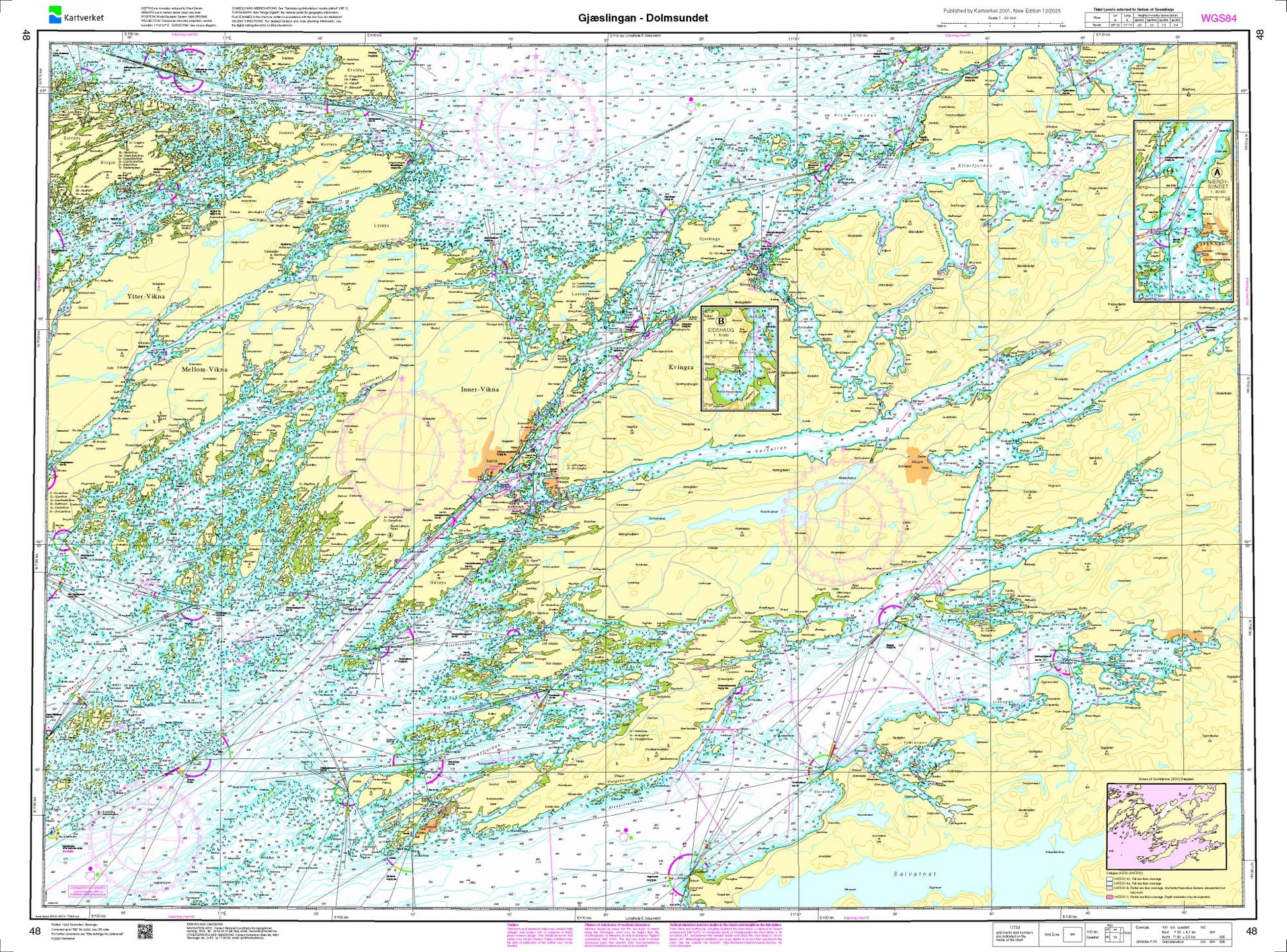 Gjæslingan - Dolmsundet - 48 - Norway Kartverket Nautical Charts