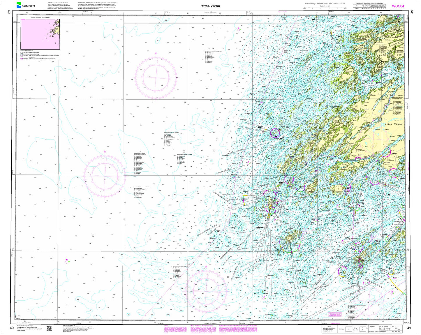 Ytter-Vikna - 49 - Norway Kartverket Nautical Charts