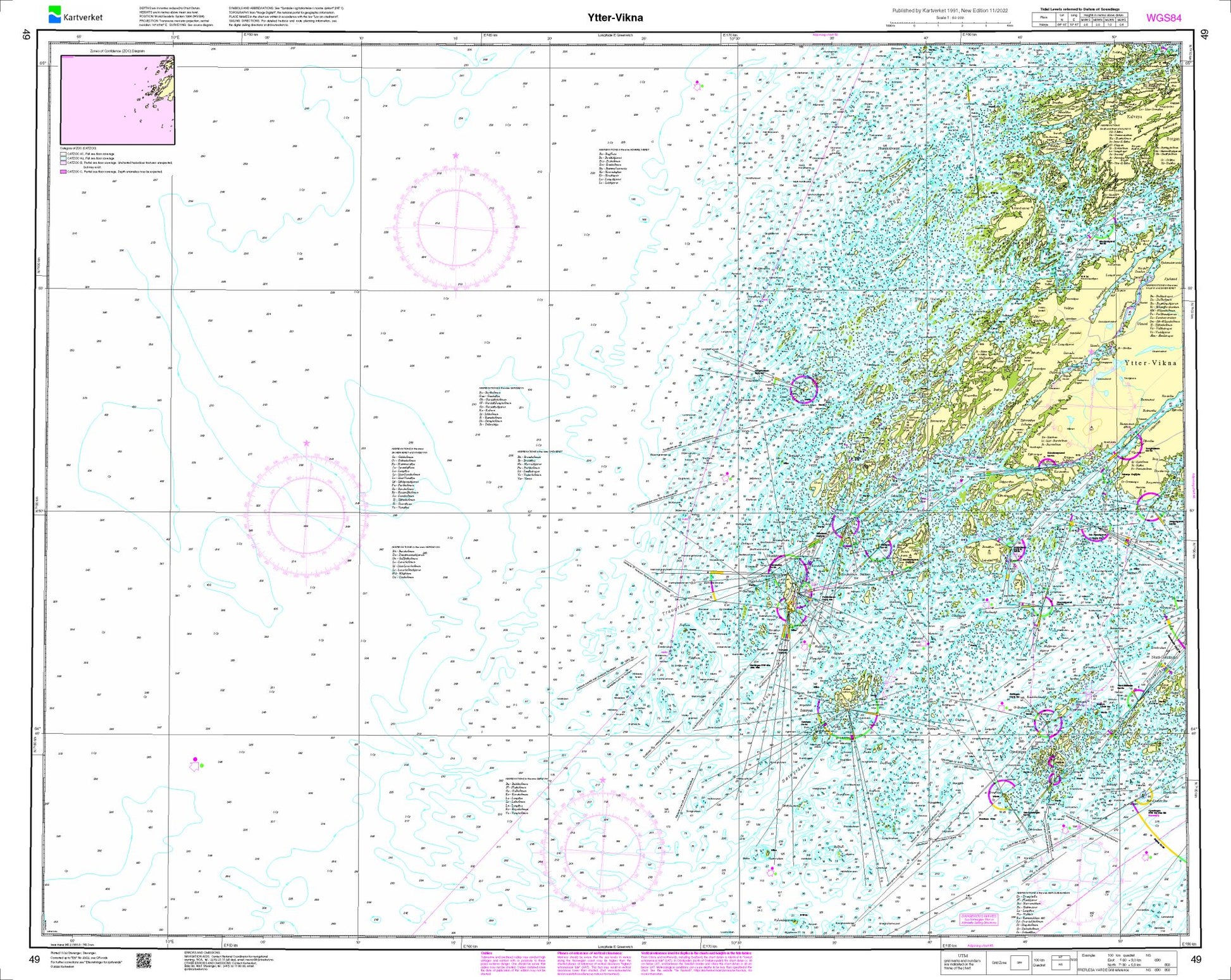Ytter-Vikna - 49 - Norway Kartverket Nautical Charts