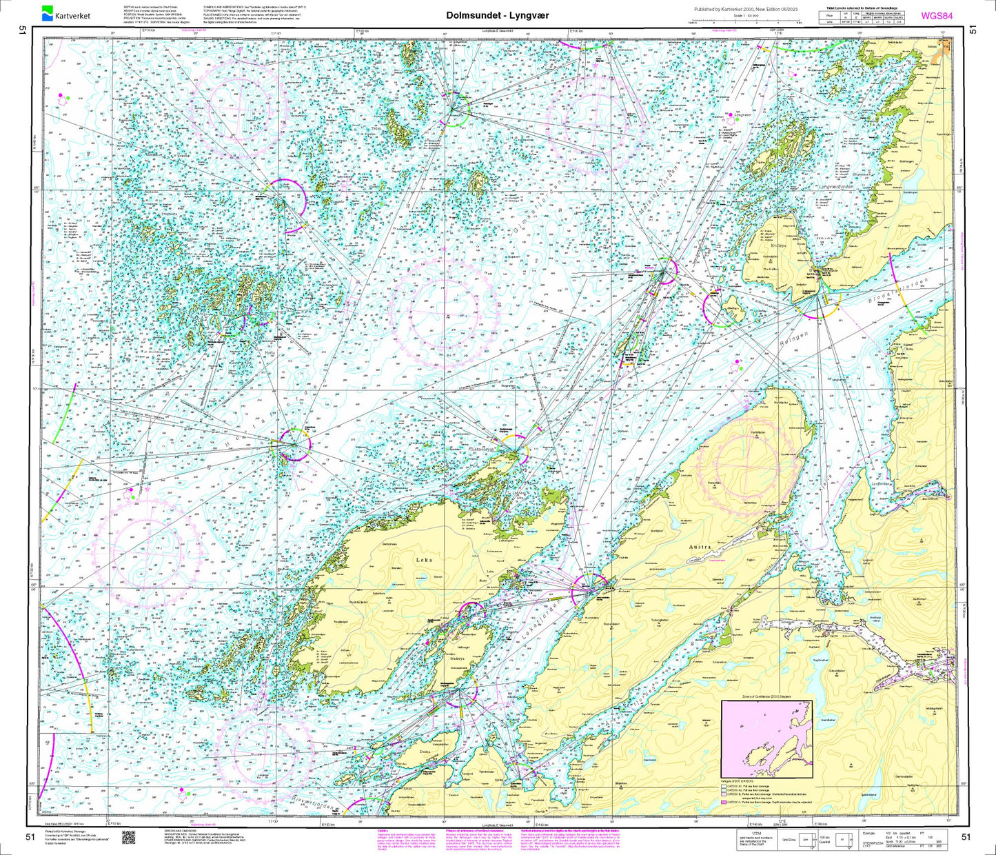 Dolmsundet - Lyngvær - 51 - Norway Kartverket Nautical Charts