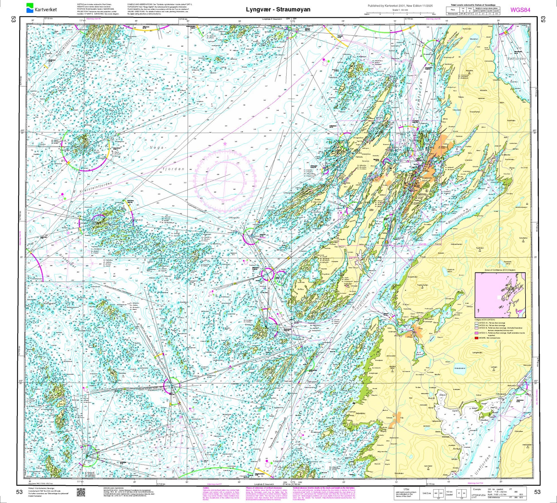 Lyngvær - Straumøyan - 53 - Norway Kartverket Nautical Charts