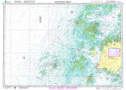 Vega - Bremsteinen - Skjærvær - 54 - Norway Kartverket Nautical Charts