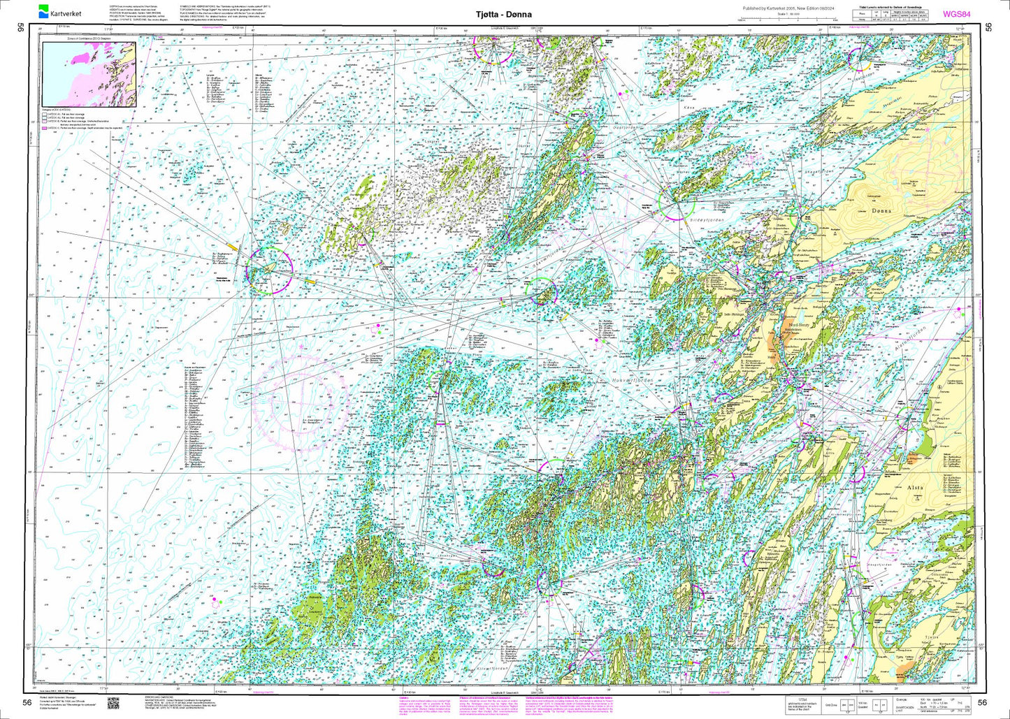 Tjøtta - Dønna - 56 - Norway Kartverket Nautical Charts