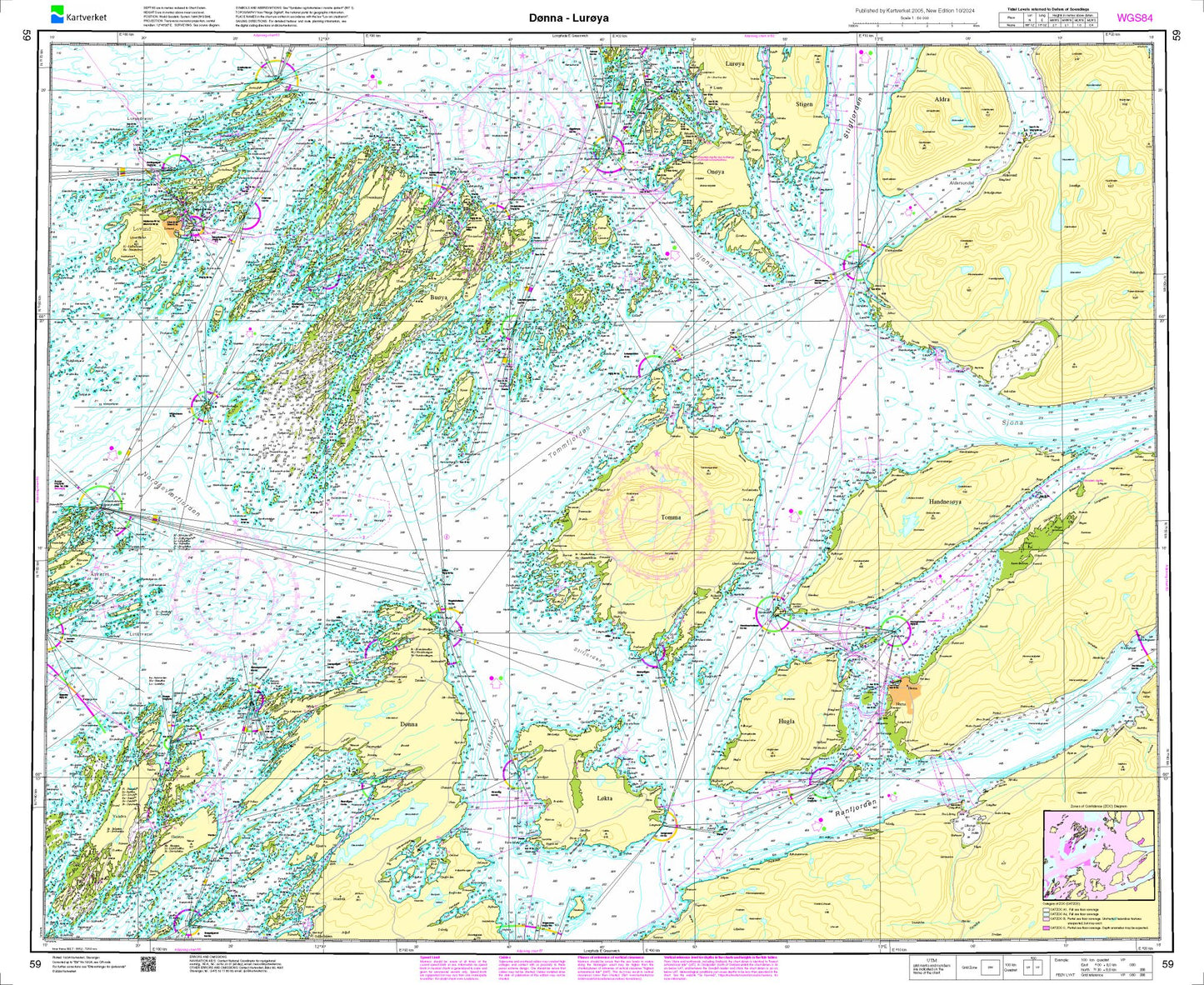 Dønna - Lurøya - 59 - Norway Kartverket Nautical Charts