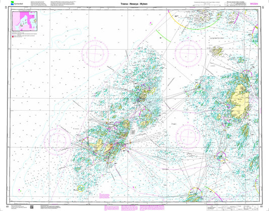 Træna - Nesøya - Myken - 61 - Norway Kartverket Nautical Charts