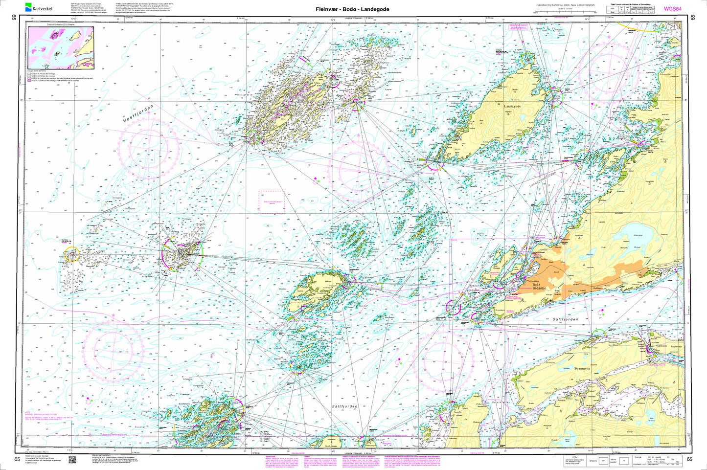 Fleinvær - Bodø - Landegode - 65 - Norway Kartverket Nautical Charts