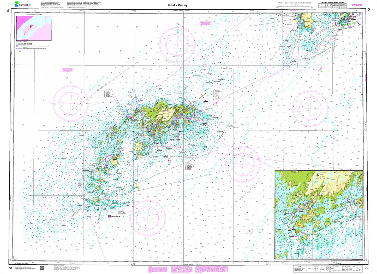 Røst - Værøy - 70 - Norway Kartverket Nautical Charts