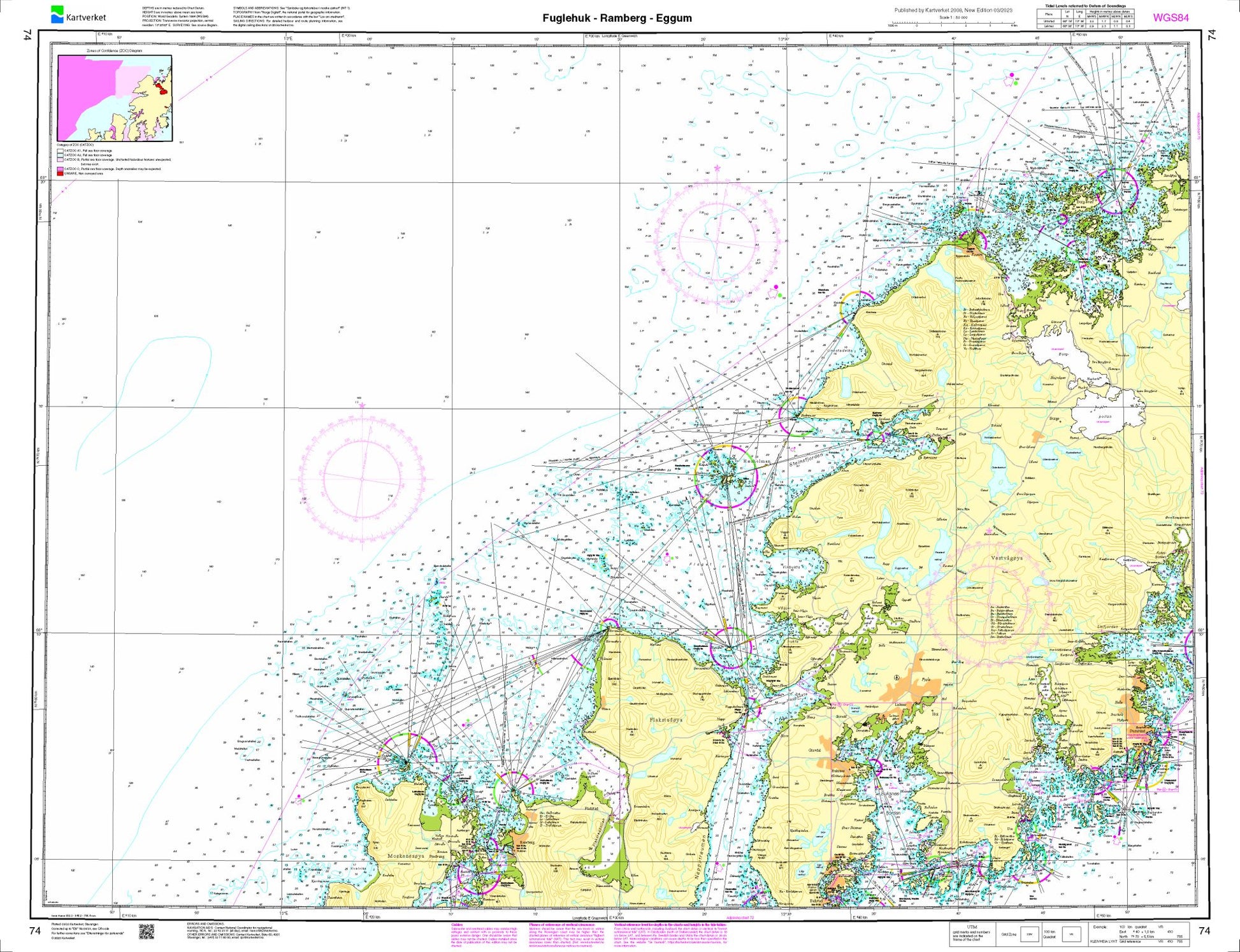 Fuglehuk - Ramberg - Eggum - 74 - Norway Kartverket Nautical Charts