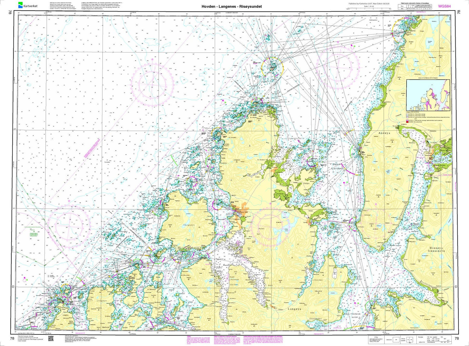Hovden - Langenes - Risøysundet - 78 - Norway Kartverket Nautical Charts