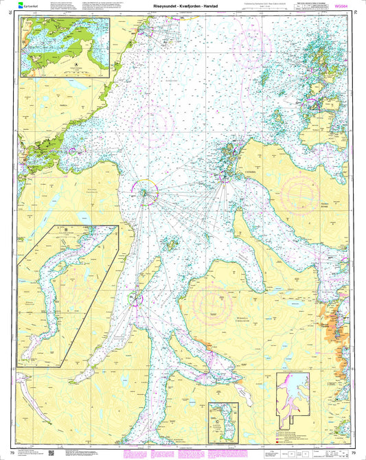 Risøysundet - Kvæfjorden - Harstad - 79 - Norway Kartverket Nautical Charts