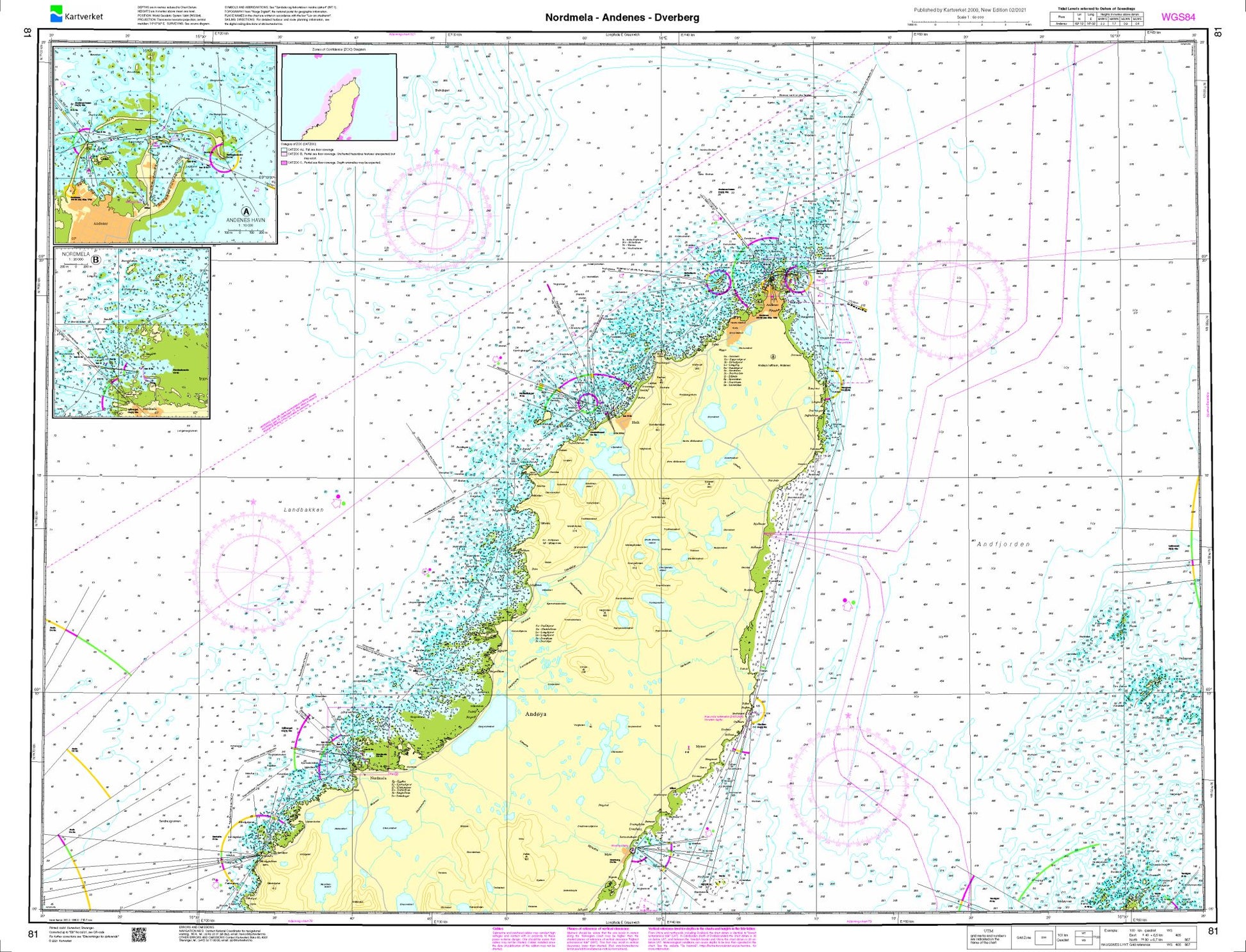 Nordmela - Andenes - Dverberg - 81 - Norway Kartverket Nautical Charts