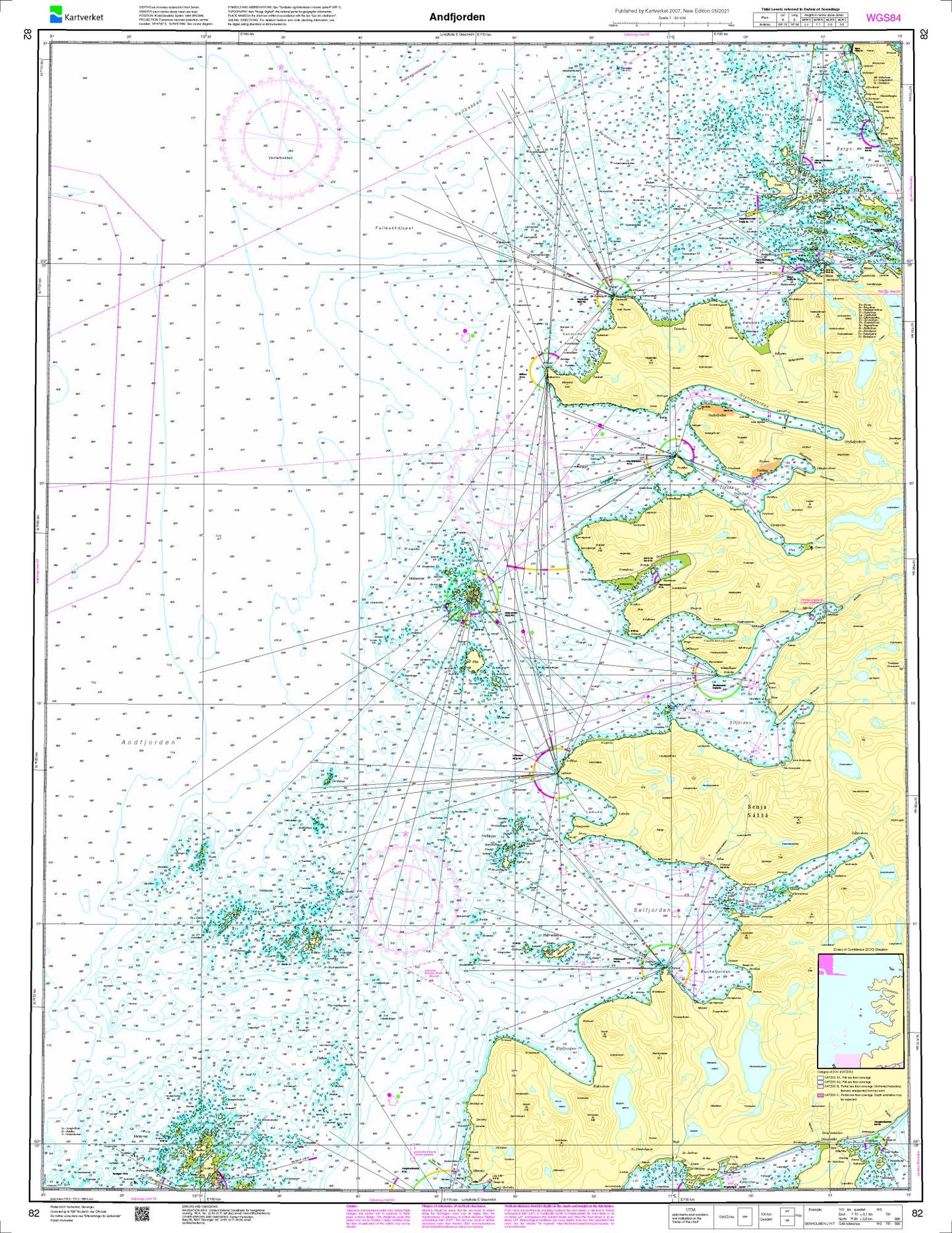 Andfjorden - 82 - Norway Kartverket Nautical Charts
