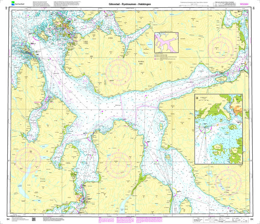 Gibostad - Rystraumen - Hekkingen - 84 - Norway Kartverket Nautical Charts