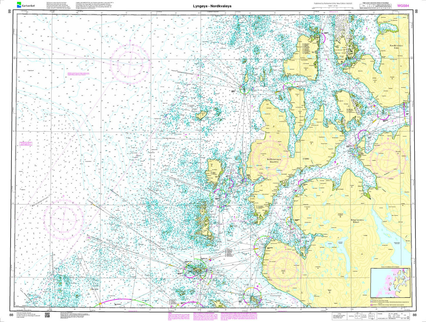 Lyngøya - Nordkvaløya - 88 - Norway Kartverket Nautical Charts